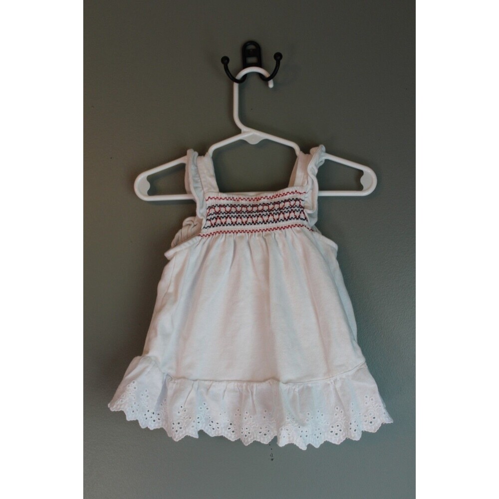 Heartstrings Baby Girl Dress Red White Blue Patriotic 4th of July Size 12M